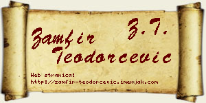 Zamfir Teodorčević vizit kartica